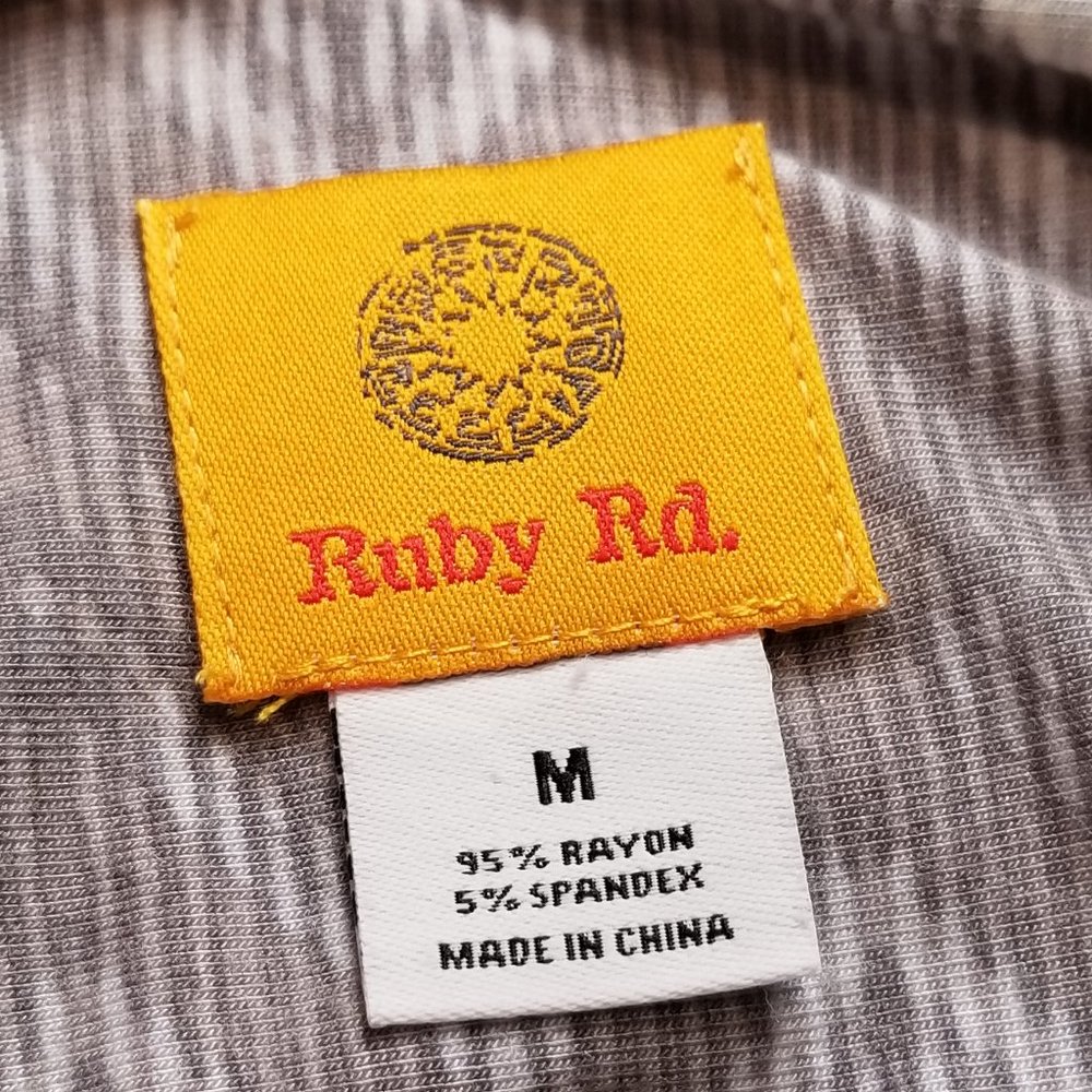 Ruby Rd. Embellished Chevron Tunic Top, Size M - image 5